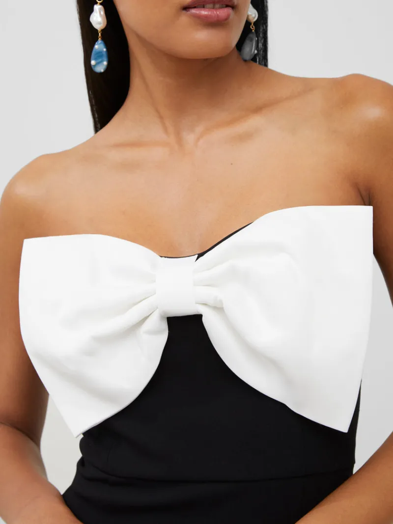 FRENCH CONNECTION Party Dresses | Mini Dresses | Black Dresses | Dresses<Whisper Bow Strappy Mini Dress 90 WinterWhite/Blackout