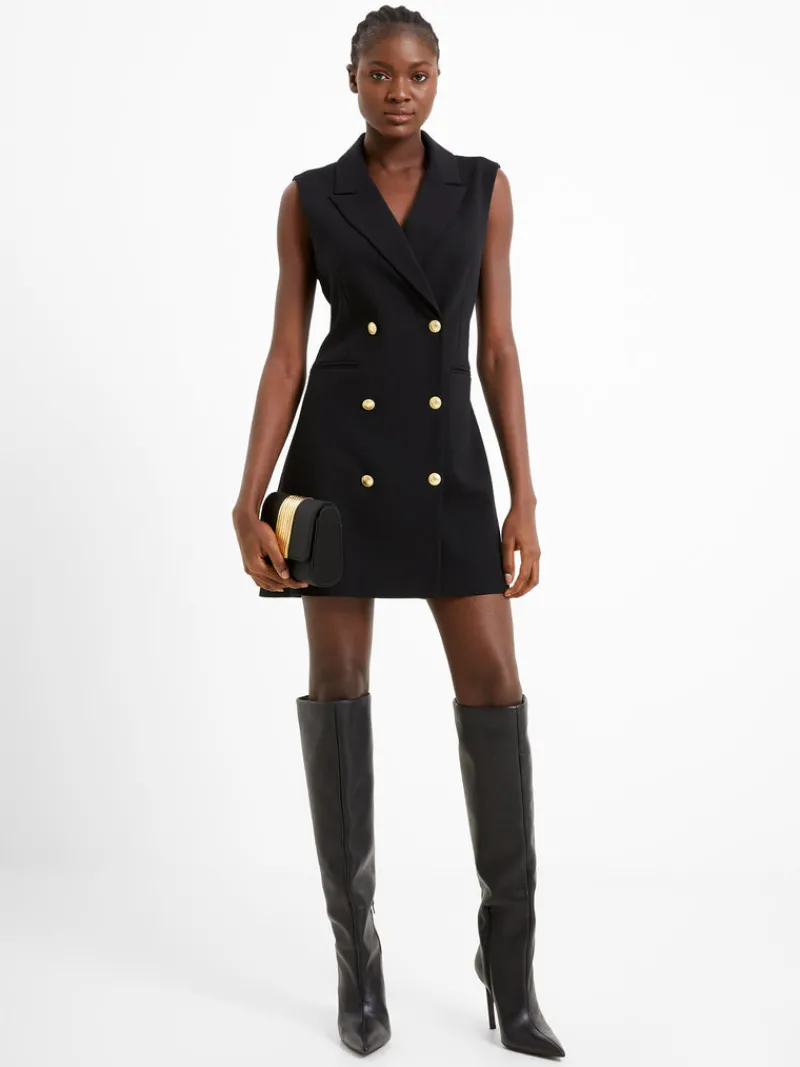 FRENCH CONNECTION Party Dresses | Mini Dresses | Black Dresses | Dresses<Whisper Sleeveless Tux Mini Dress Blackout