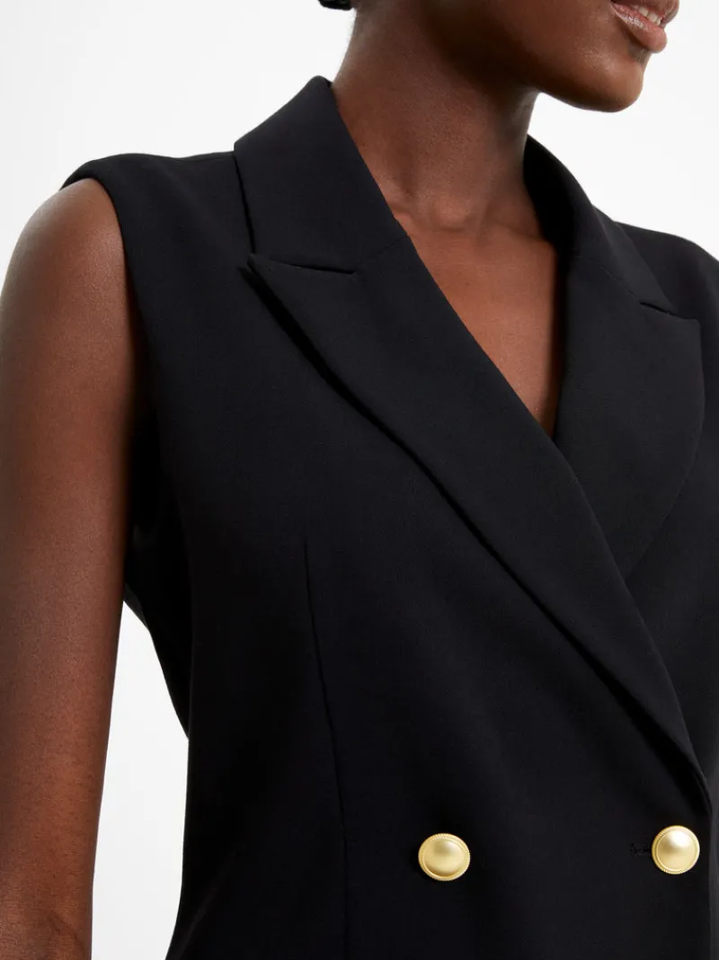 FRENCH CONNECTION Party Dresses | Mini Dresses | Black Dresses | Dresses<Whisper Sleeveless Tux Mini Dress Blackout