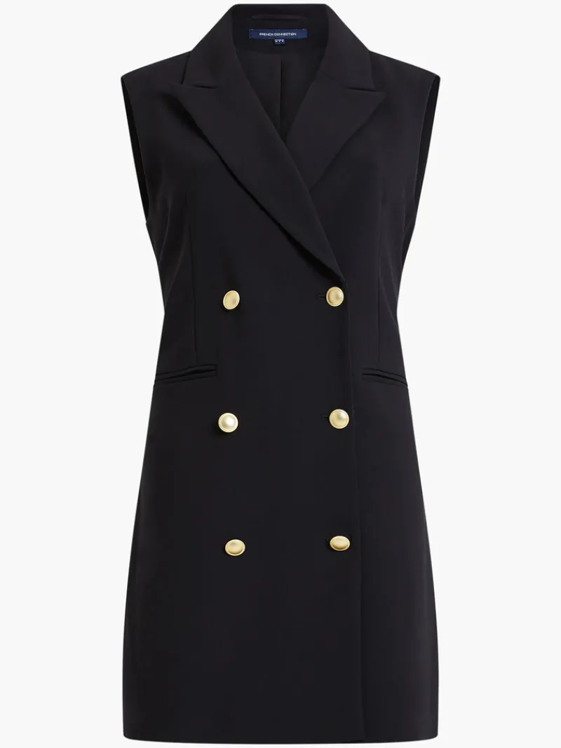 FRENCH CONNECTION Party Dresses | Mini Dresses | Black Dresses | Dresses<Whisper Sleeveless Tux Mini Dress Blackout