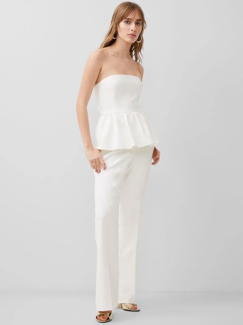 FRENCH CONNECTION Tops<Whisper Strapless Peplum Top SummerWhite