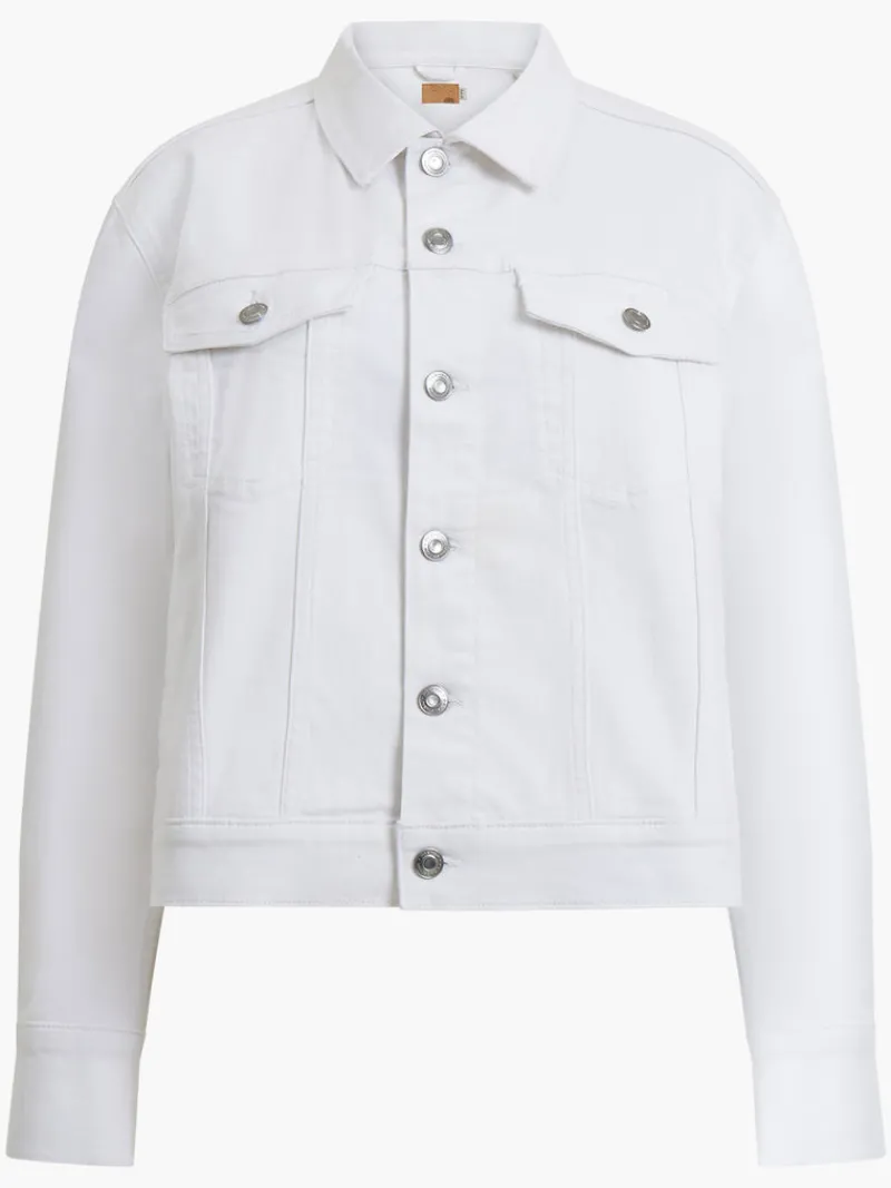 FRENCH CONNECTION Co-ords | Coats & Jackets< Denim Stretch Trucker Jacket WHITE